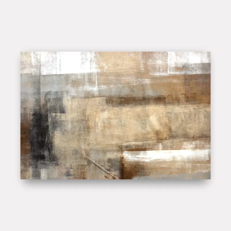 Quadro Abstrato Moderno Pinceladas Retas