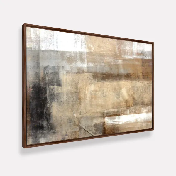 Quadro Abstrato Moderno Pinceladas Retas