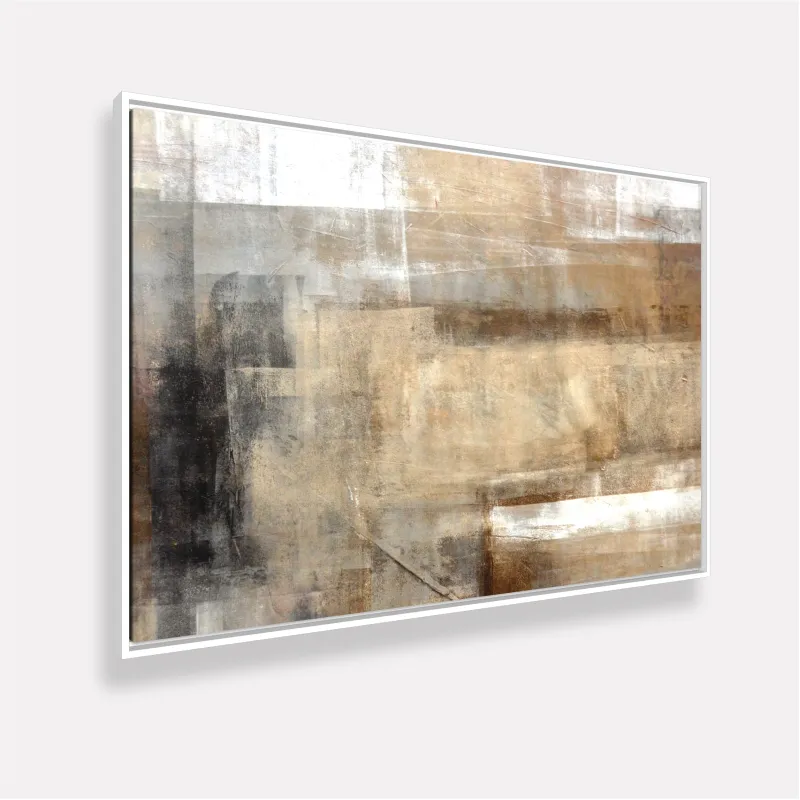 Quadro Abstrato Moderno Pinceladas Retas