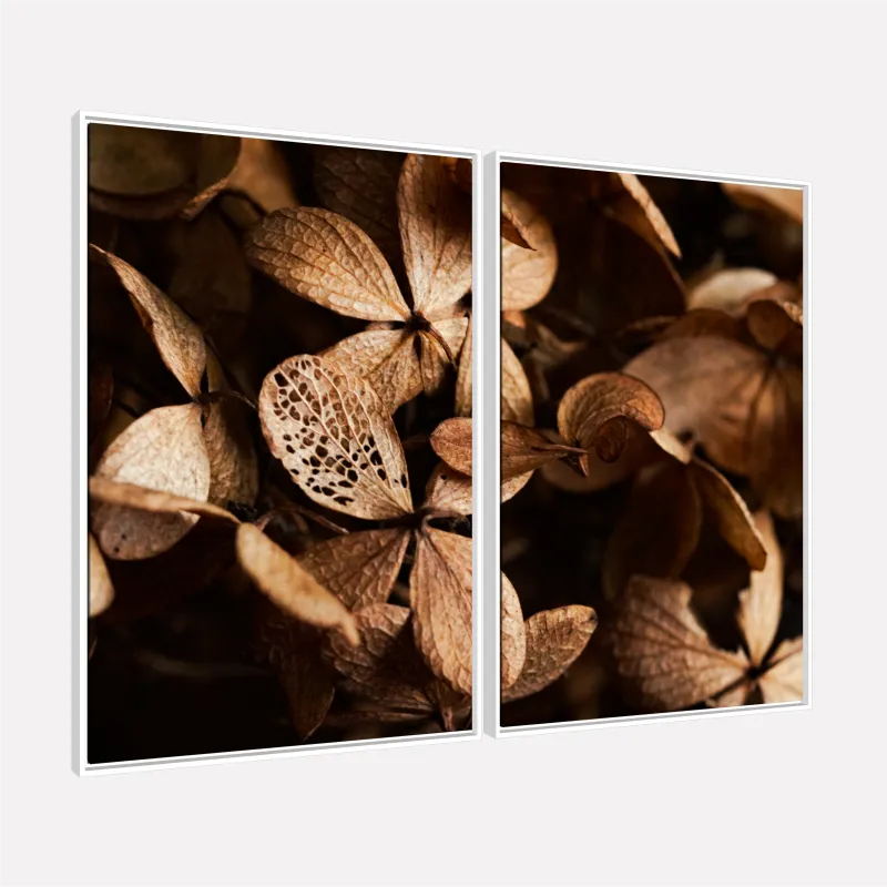Quadro Flores Secas com Textura Orgânica e Sofisticação
