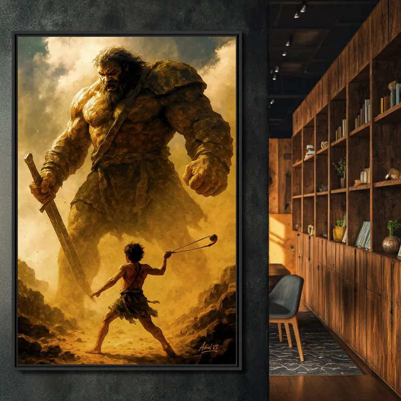 Quadro Davi contra Golias – Vença o Seu Gigante