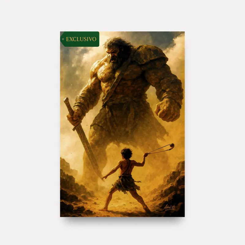 Quadro Davi contra Golias – Vença o Seu Gigante