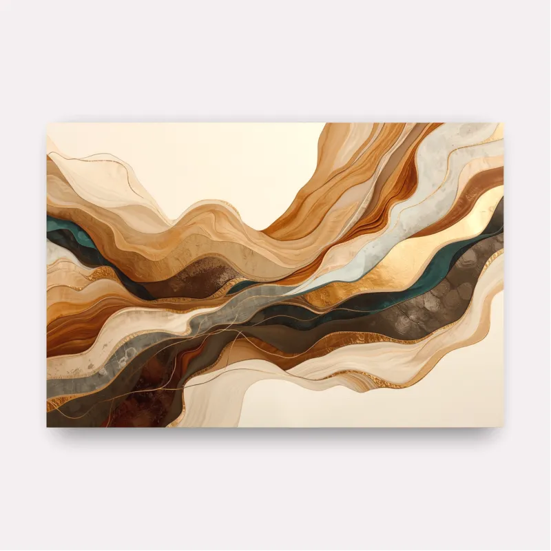 Quadro Abstrato Moderno Ondas Em Harmonia - Arte Exclusiva