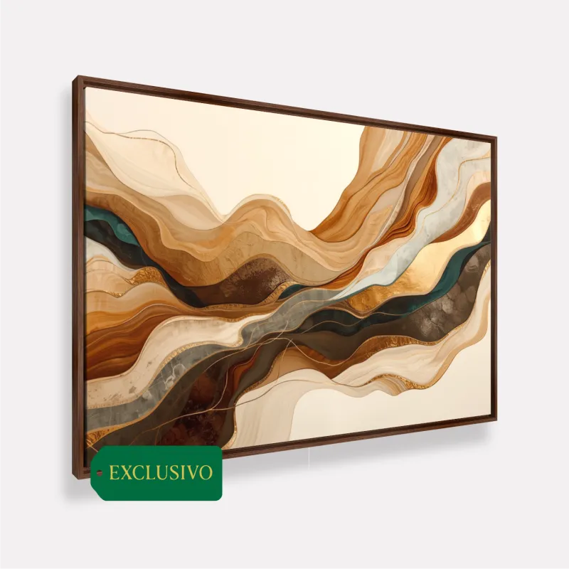 Quadro Abstrato Moderno Ondas Em Harmonia - Arte Exclusiva