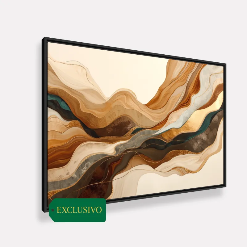 Quadro Abstrato Moderno Ondas Em Harmonia - Arte Exclusiva
