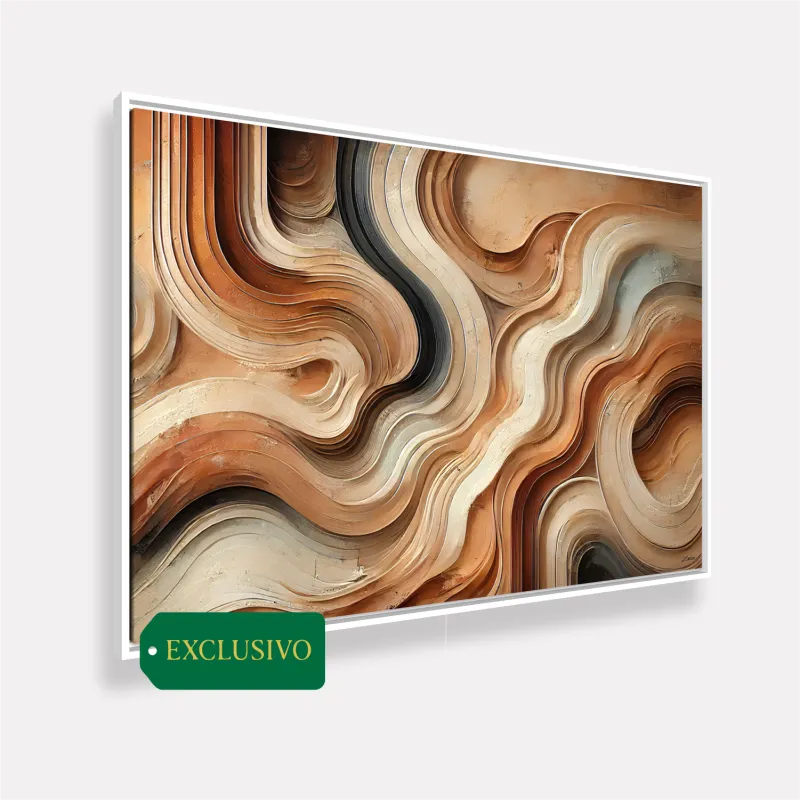 Quadro Decorativo Abstrato Entre Curvas - Arte Exclusiva