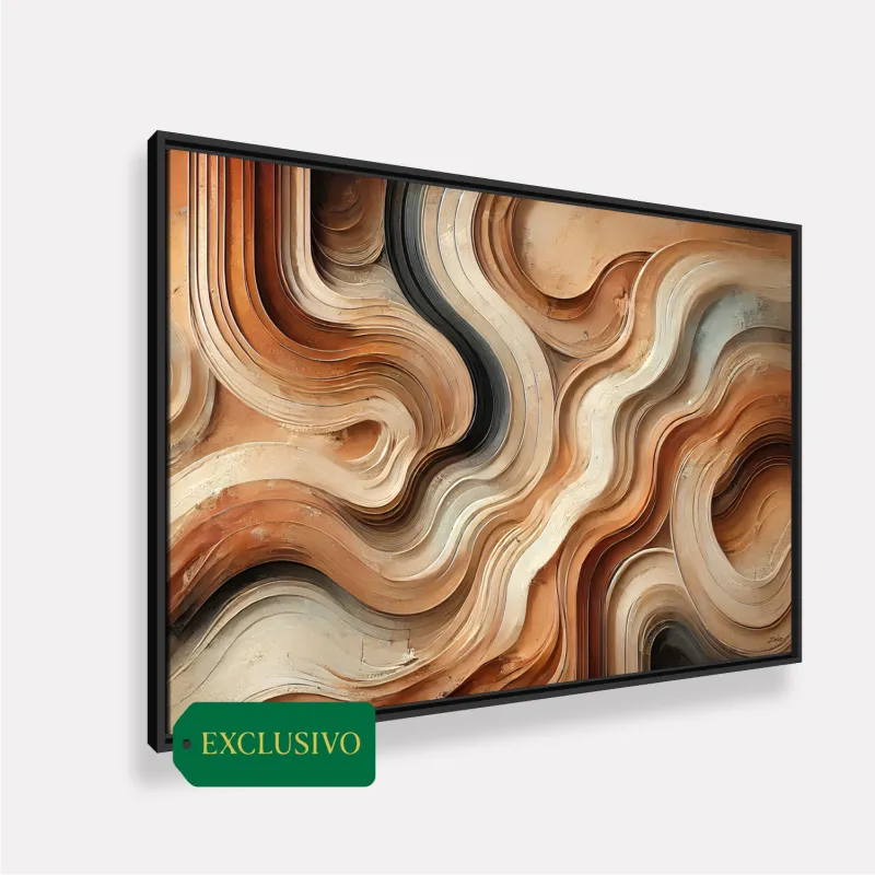 Quadro Decorativo Abstrato Entre Curvas - Arte Exclusiva