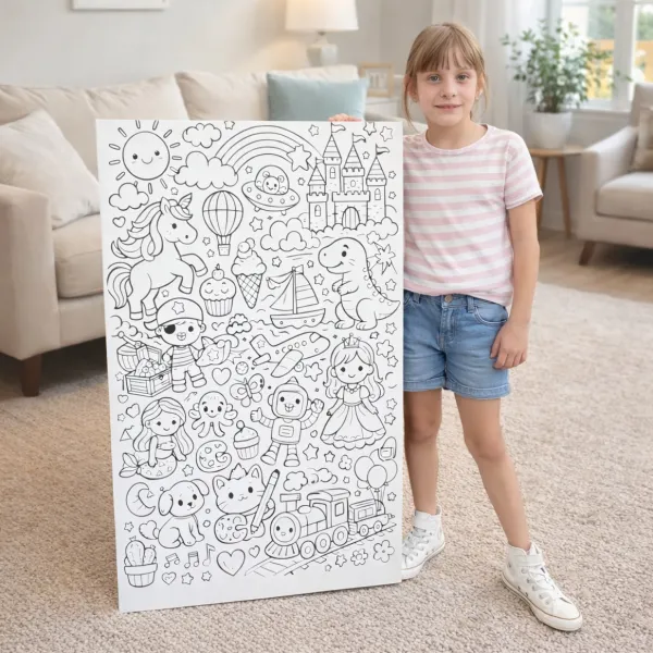Quadro para pintar Infantil Grande Mundo da Imaginação - Meninas