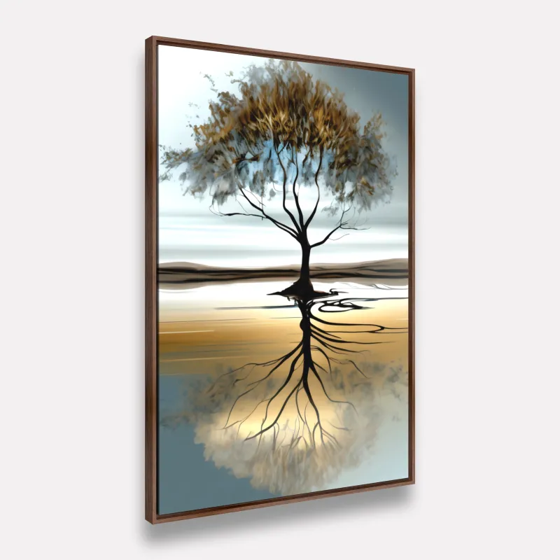 Quadro Abstrato Árvore Reflexo da Vida