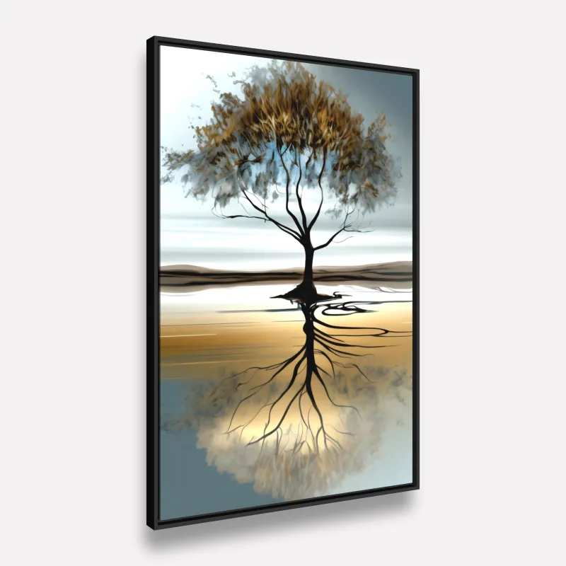 Quadro Abstrato Árvore Reflexo da Vida