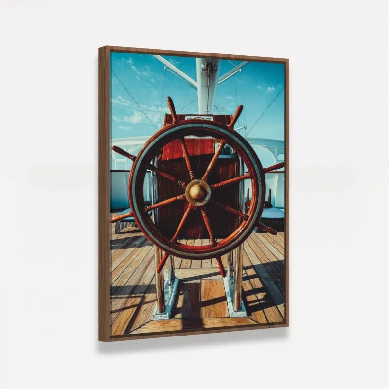 Quadro decorativo Leme de Barco a Luz do Dia