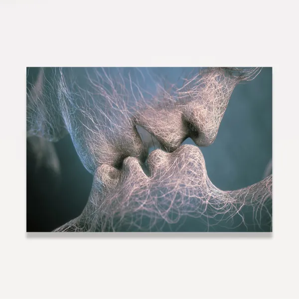 Quadro Casal Raízes do Amor Beijo