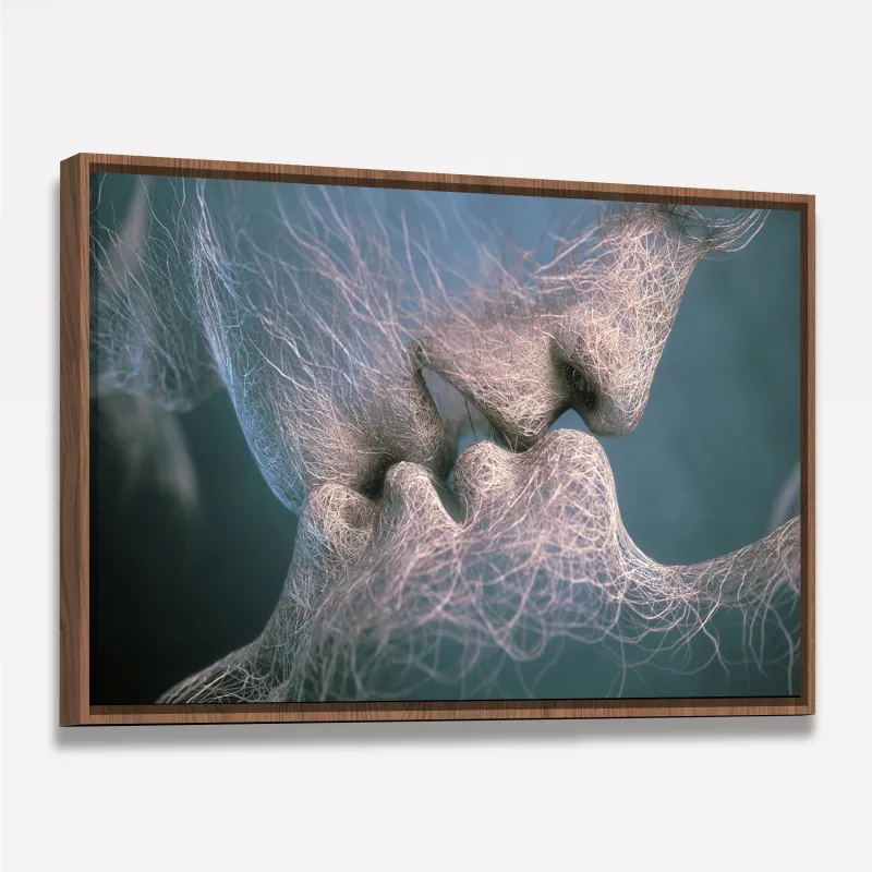 Quadro Casal Raízes do Amor Beijo