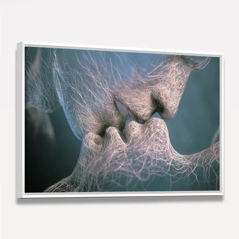 Quadro Casal Raízes do Amor Beijo