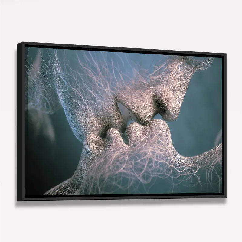 Quadro Casal Raízes do Amor Beijo