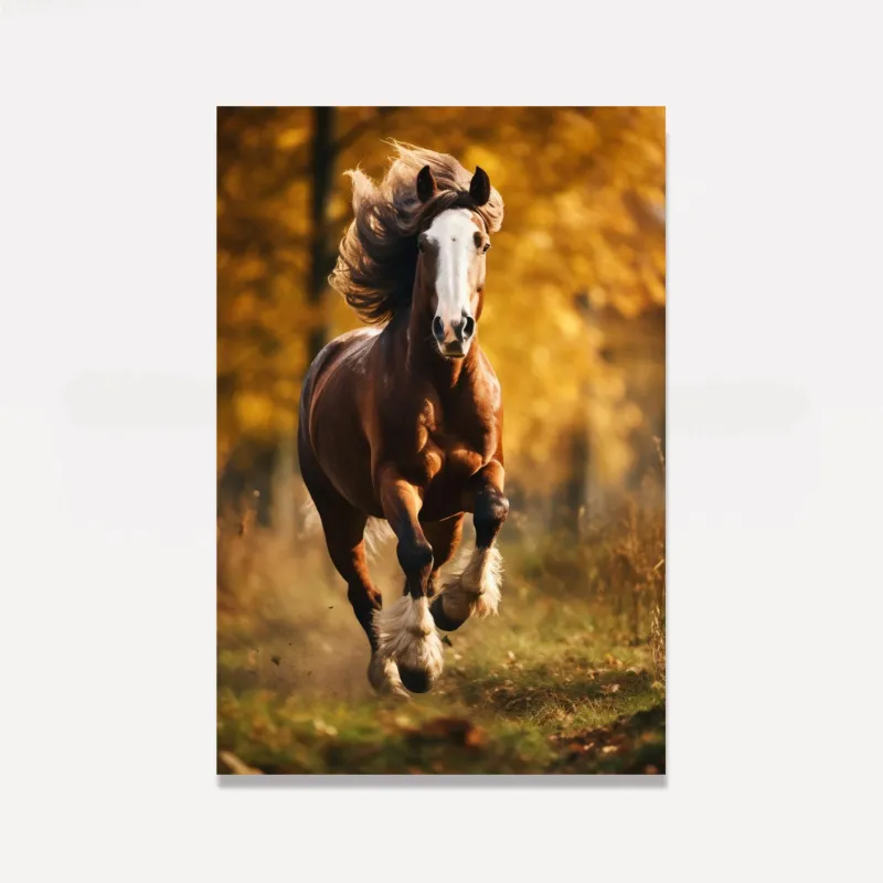 Quadro Cavalo Alazão Correndo ao Ar Livre