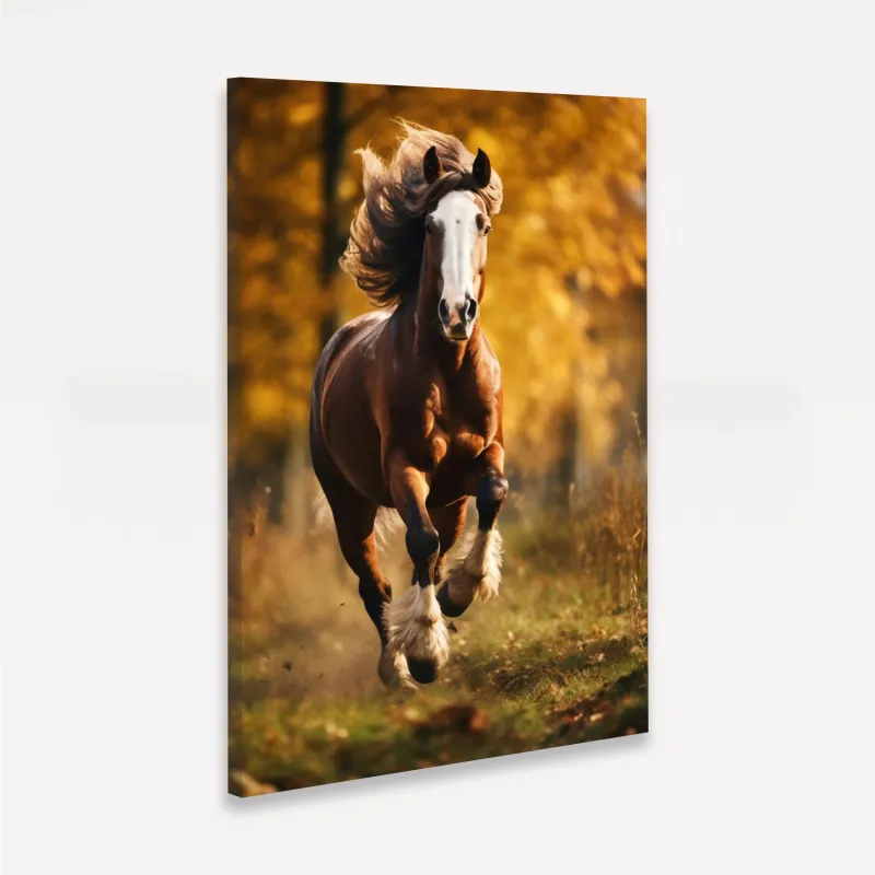 Quadro Cavalo Alazão Correndo ao Ar Livre