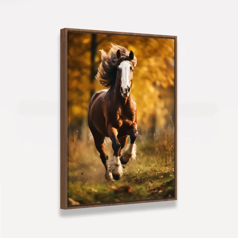 Quadro Cavalo Alazão Correndo ao Ar Livre