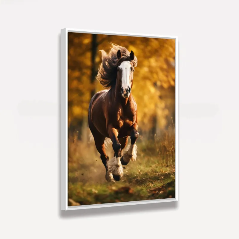 Quadro Cavalo Alazão Correndo ao Ar Livre