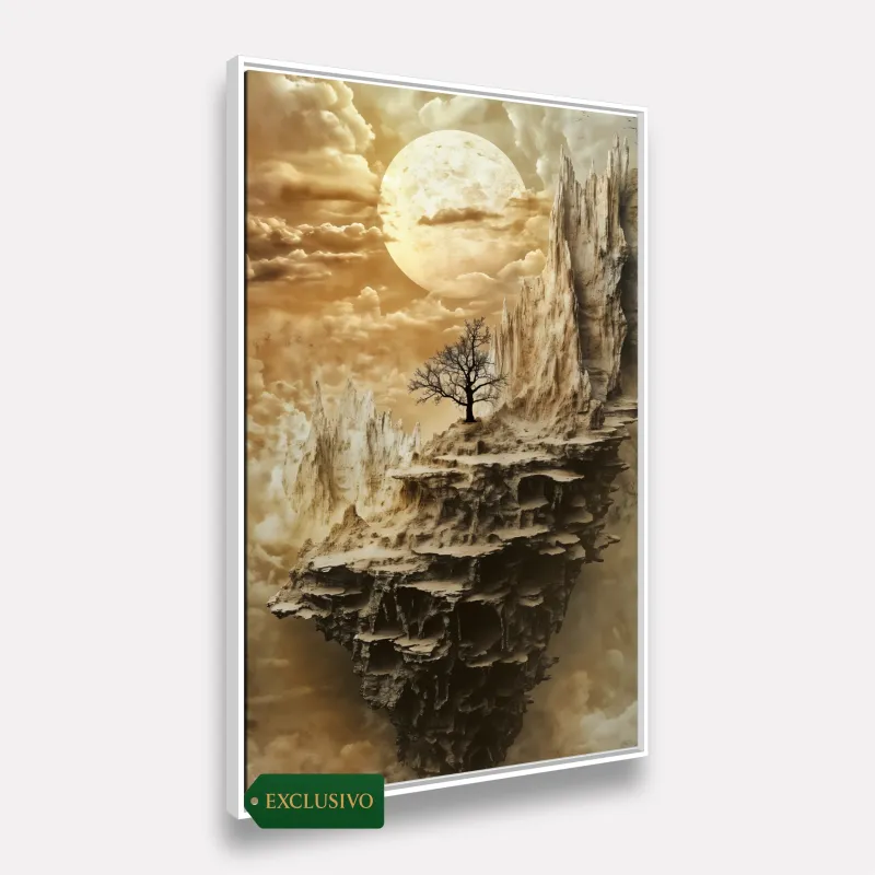 Quadro Abstrato Escarpa dos Céus Sobre a Lua