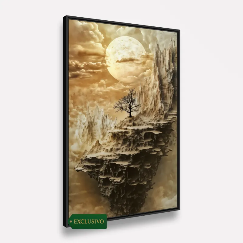 Quadro Abstrato Escarpa dos Céus Sobre a Lua