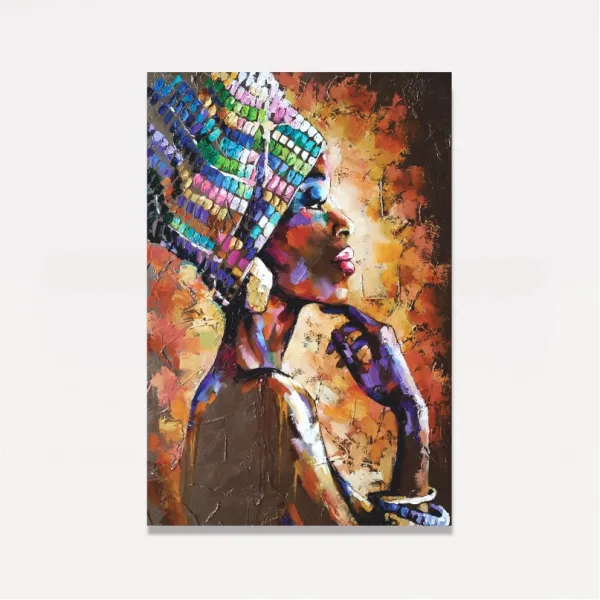 Quadro Mulher Negra Artístico decorativo Arte Abstrata